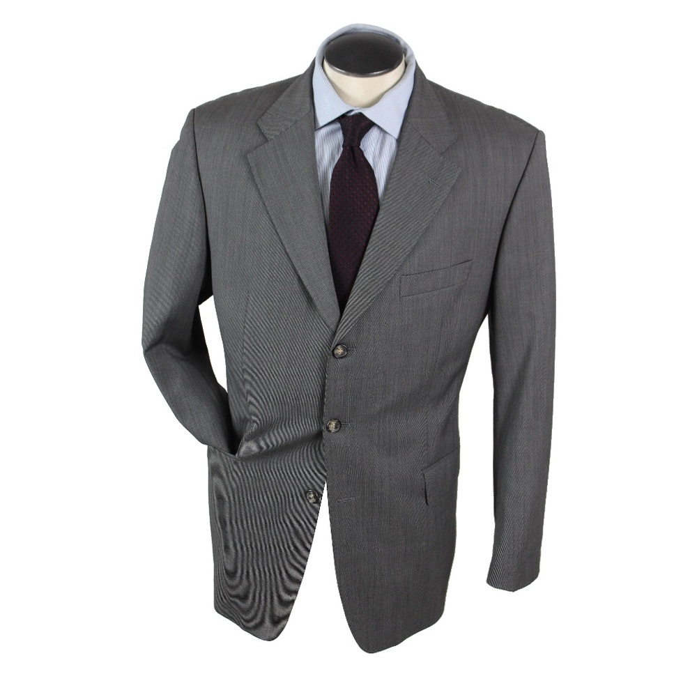 HUGO BOSS SUPER 100 charcoal 2 piece suit 42R